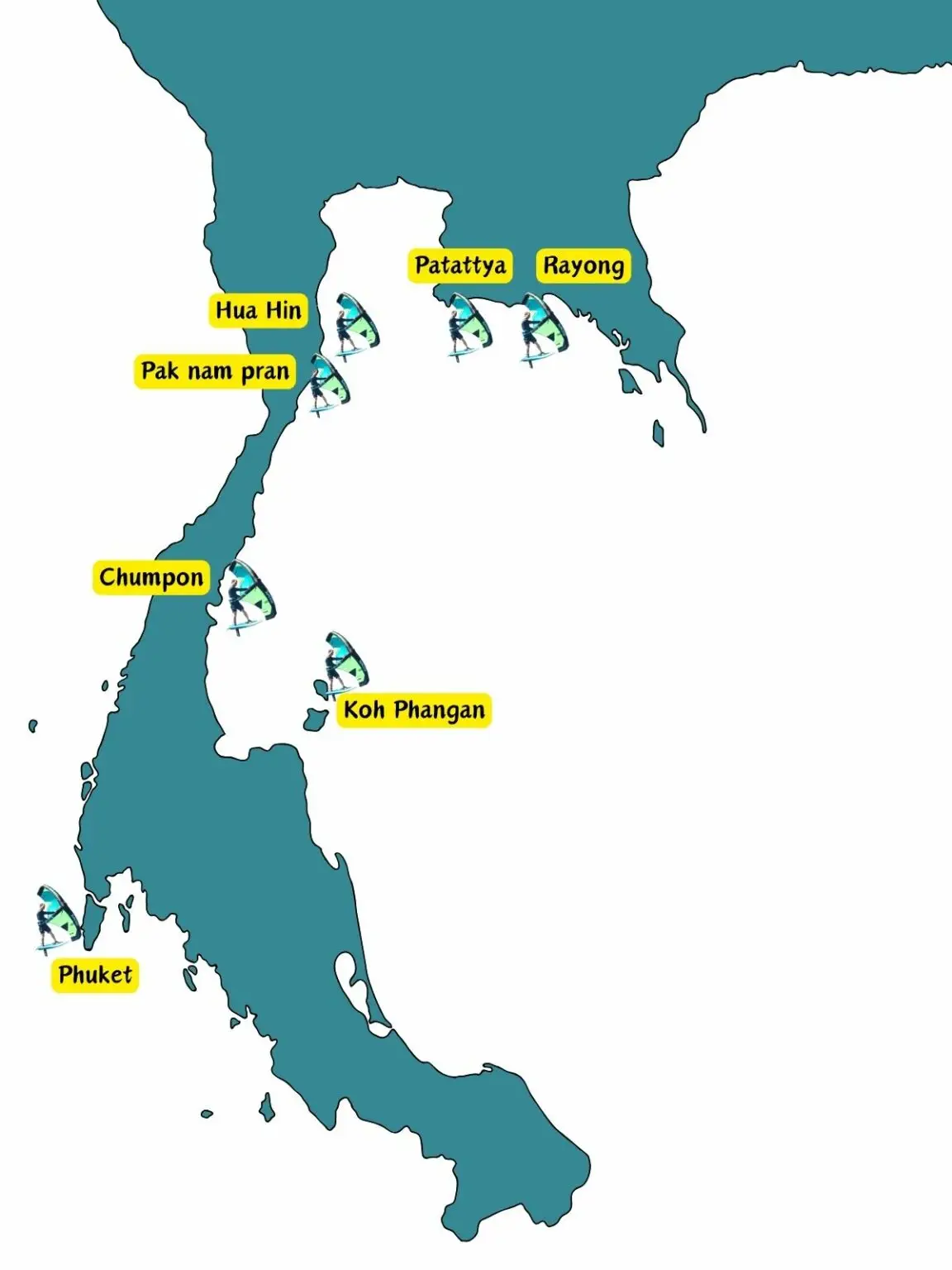 Best wing foil spots Thailand