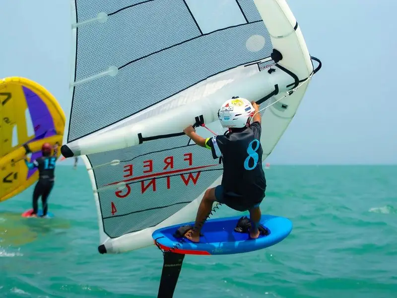 Wing foil in Thailand with Shane